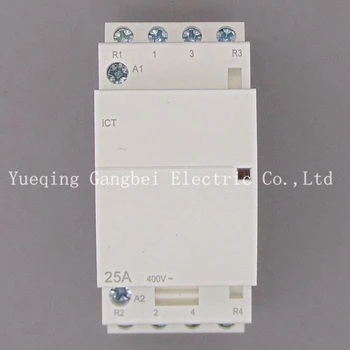iCT 4P 25A 2NO 2NC 220V/230V 50/60HZ Din rail Household ac contactor
iCT 4P 25A 2NO 2NC 220V/230V 50/60HZ Din rail Household ac contactor