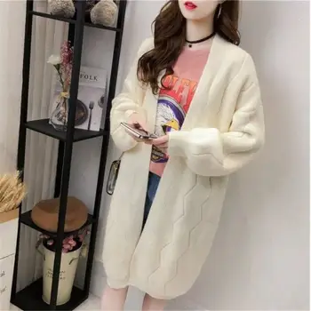 2019 Autumn Winter Women Clothing Sweet Solid knitted Long Cardigan Female Casual Sweater Tops Korean Oversized Knitwear K17
2019 Autumn Winter Women Clothing Sweet Solid knitted Long Cardigan Female Casual Sweater Tops Korean Oversized Knitwear K17