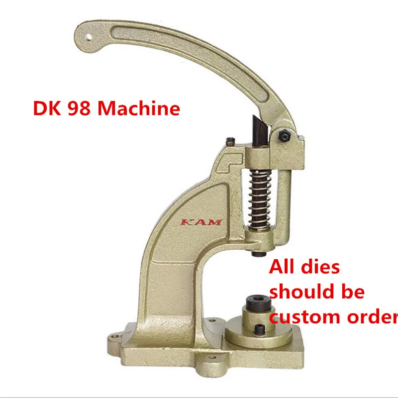 Wholesale: High Quality KAM DK-98 Hand Press Machine Manual Machine install Eyelets,Plastic & Metal Snap Button, Punch Tool
Wholesale: High Quality KAM DK-98 Hand Press Machine Manual Machine install Eyelets,Plastic & Metal Snap Button, Punch Tool