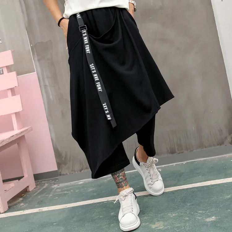 Women Ribbon Fake Two Pieces Design Loose Casual Cross Pants Female Streetwear Hip Hop Punk Gothic Harem Skirts Pants Trousers
Women Ribbon Fake Two Pieces Design Loose Casual Cross Pants Female Streetwear Hip Hop Punk Gothic Harem Skirts Pants Trousers