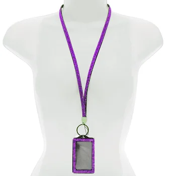 1pcs Purple Color Bling Rhinestone Crystal Neck Lanyard Strap With Vertical ID Business Card Badge Holder Office Supplies
1pcs Purple Color Bling Rhinestone Crystal Neck Lanyard Strap With Vertical ID Business Card Badge Holder Office Supplies