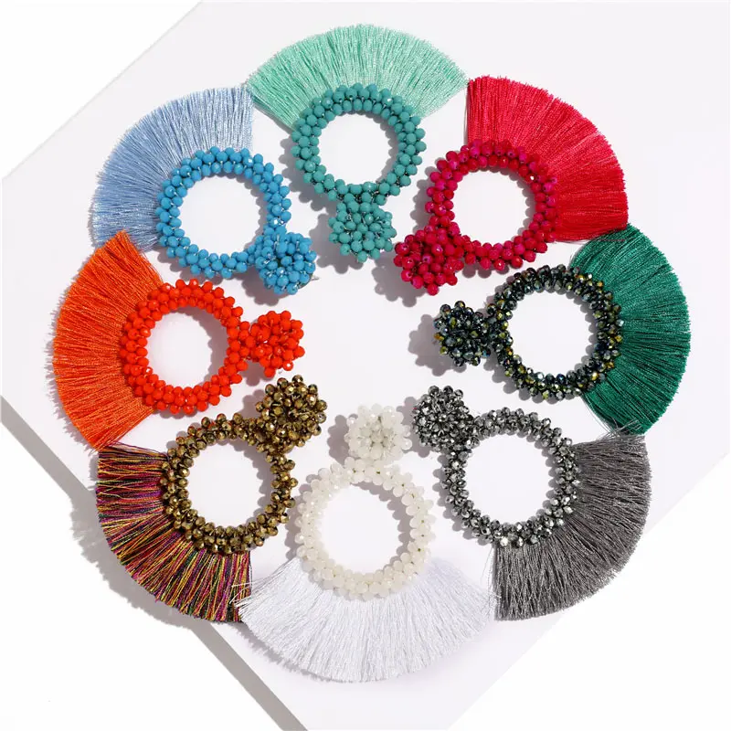 JOUVAL 2019 New Fashion Women Bohemian Tassel Earrings Cotton Fringe Dangle Statement Eardrop Wedding Jewelry Accessory
JOUVAL 2019 New Fashion Women Bohemian Tassel Earrings Cotton Fringe Dangle Statement Eardrop Wedding Jewelry Accessory