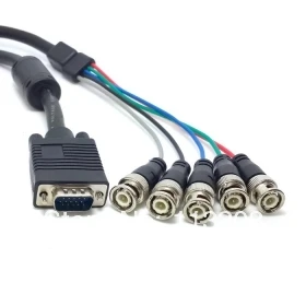 50pcs/lot 3m 10FT 15pin VGA HDB15 Male to 5 BNC Male RGBHV Extension Video HDTV Cable with Ferrite Core, By Fedex
50pcs/lot 3m 10FT 15pin VGA HDB15 Male to 5 BNC Male RGBHV Extension Video HDTV Cable with Ferrite Core, By Fedex
