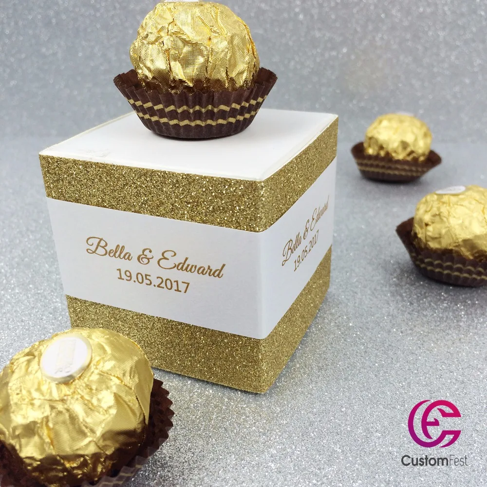 Whole web unique 40pcs/lot Personalized champagne color thick glitter favor box candy box custom favor box FB000
Whole web unique 40pcs/lot Personalized champagne color thick glitter favor box candy box custom favor box FB000