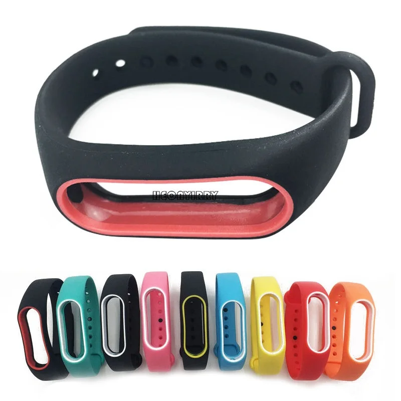 

Replace Strap for Xiaomi Mi Band 2 Silicone Wristbands for Mi Band 2 Wrist Straps for Miband 2 Double Color Smart Bracelet Belt