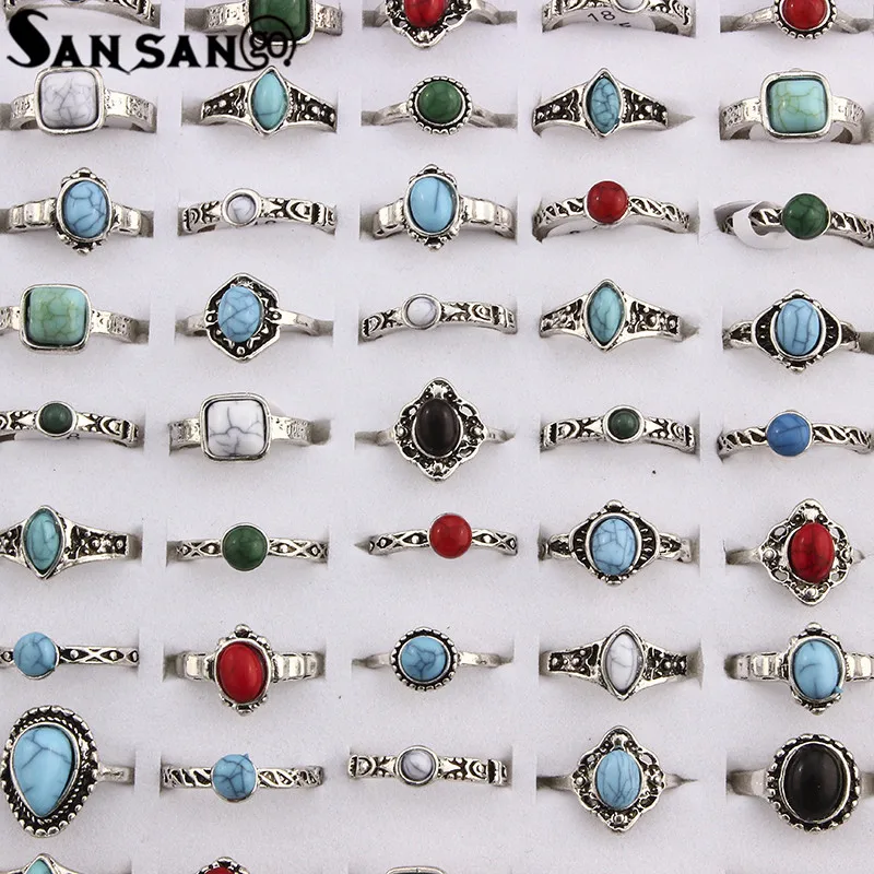 10pcs Tibetan Silver Mixed Bohemian Style Natural Blue Red Stone Rings Tone Size 16 17 18 Finger Rings Jewelry Dropshipping
10pcs Tibetan Silver Mixed Bohemian Style Natural Blue Red Stone Rings Tone Size 16 17 18 Finger Rings Jewelry Dropshipping