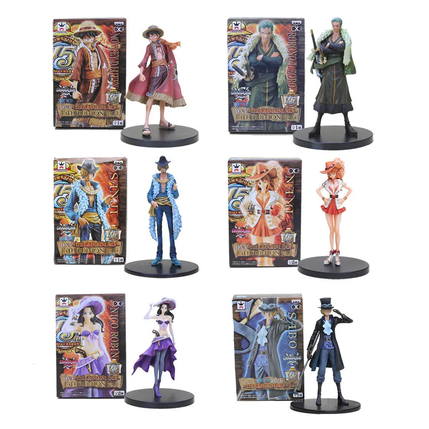 One Piece DXF Luffy Zoro Sanji Nami Nico Sabo The Grandline Men Lady 15th Edition Figure Japan Anime Collectible Kid Toys
One Piece DXF Luffy Zoro Sanji Nami Nico Sabo The Grandline Men Lady 15th Edition Figure Japan Anime Collectible Kid Toys