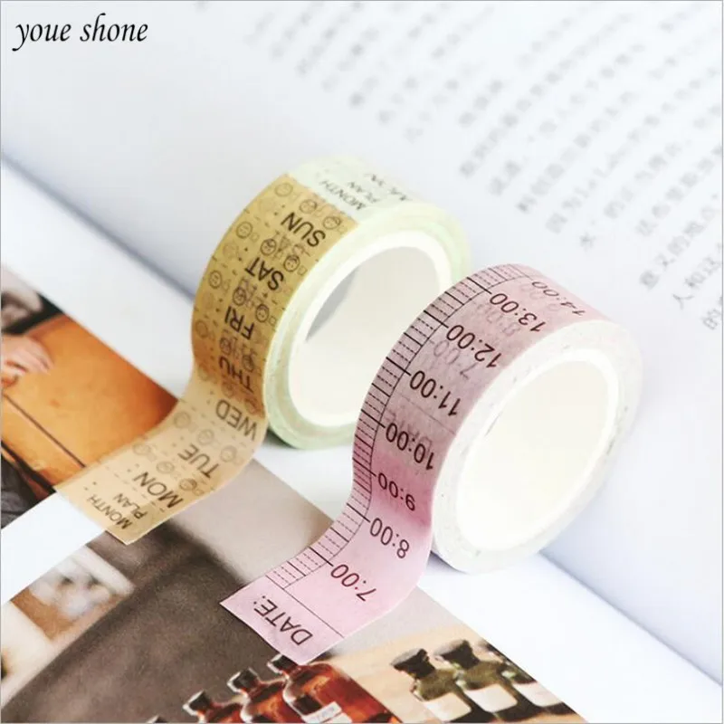 1Pcs Kawaii 1.5cm*7m Washi Tape Timeline Week Plan DIY Office Label Sticker Stationery Decoration Scrapbooking Planner Masking
1Pcs Kawaii 1.5cm*7m Washi Tape Timeline Week Plan DIY Office Label Sticker Stationery Decoration Scrapbooking Planner Masking