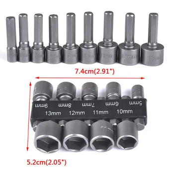 9Pcs/ Set Power Nutdriver Nut Driver Bit Set Adapter Strong Magnetic Hex Shank Socket Strong Magnetic Nut Driver Adapter Bits
9Pcs/ Set Power Nutdriver Nut Driver Bit Set Adapter Strong Magnetic Hex Shank Socket Strong Magnetic Nut Driver Adapter Bits