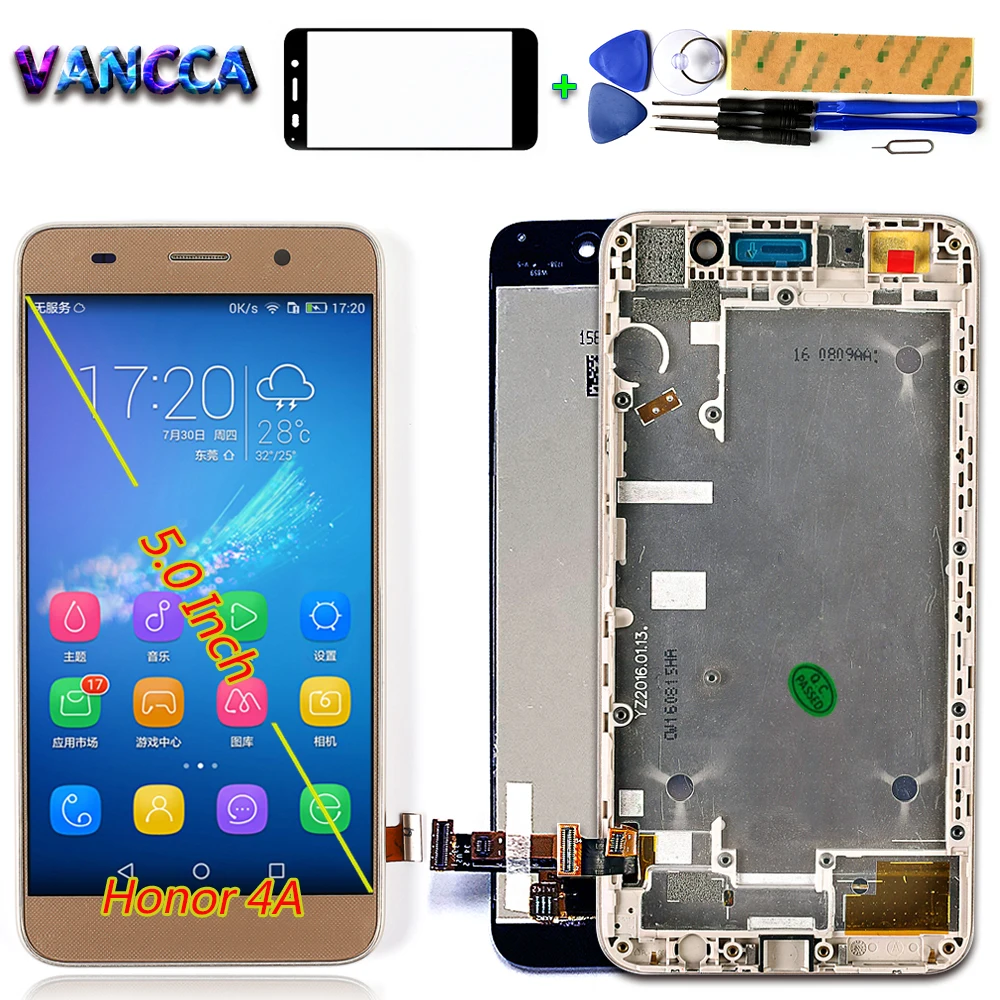 Vancca 5.0 inch LCD Display for Huawei Honor 4A Digitizer Touch Screen for HUAWEI Y6 SCL-L01 SCL-L21 SCL-L04 Assembly Frame With
Vancca 5.0 inch LCD Display for Huawei Honor 4A Digitizer Touch Screen for HUAWEI Y6 SCL-L01 SCL-L21 SCL-L04 Assembly Frame With