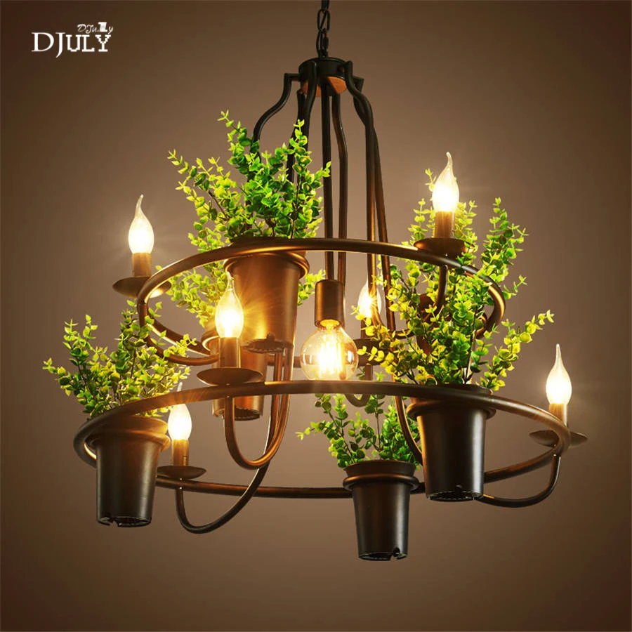 American Potted plant iron chandelier lighting for bar cafe dining room hanging light fixtures loft deco vintage industrial lamp
American Potted plant iron chandelier lighting for bar cafe dining room hanging light fixtures loft deco vintage industrial lamp