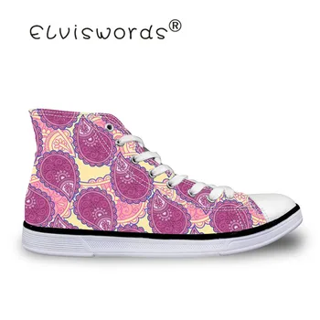 ELVISWORDS Woman Paisley Pattern Canvas Vulcanize Ladies Sneekers Casual Flats Breathable Casual Women White Sneaker 2019
ELVISWORDS Woman Paisley Pattern Canvas Vulcanize Ladies Sneekers Casual Flats Breathable Casual Women White Sneaker 2019