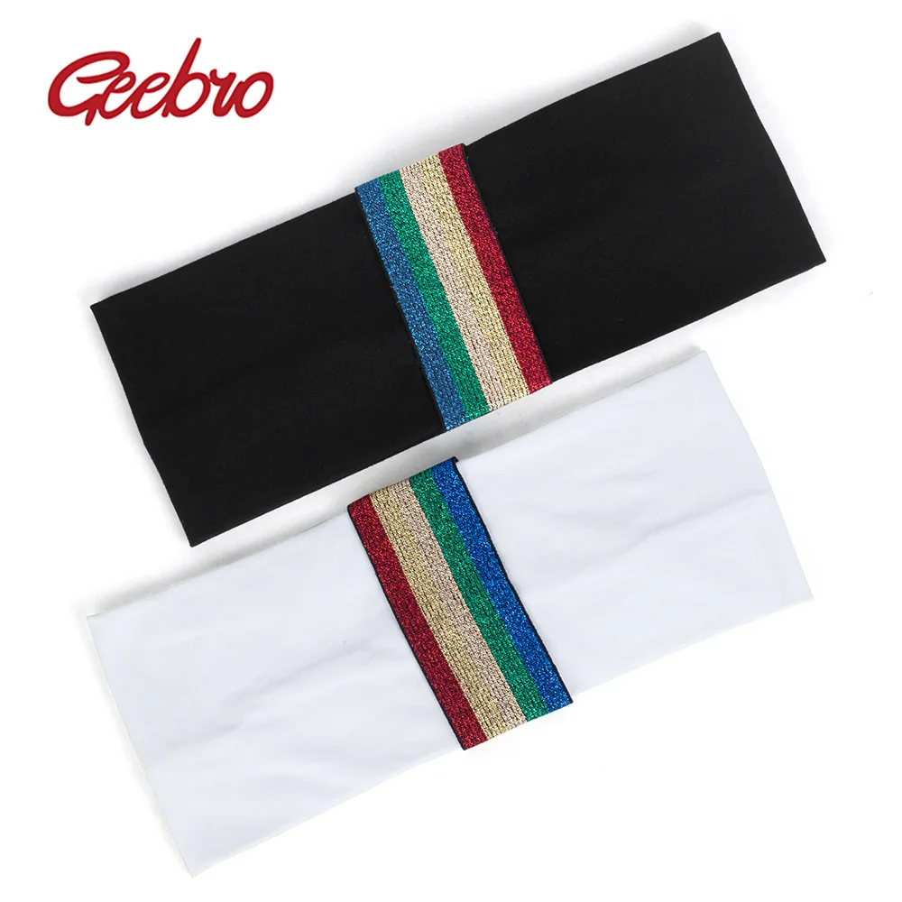 Geebro Women Elastic Cotton Headband Rainbow Accessories Colorful Applique Hairband For Female Turban Wraps Girls Headwear AZ001
Geebro Women Elastic Cotton Headband Rainbow Accessories Colorful Applique Hairband For Female Turban Wraps Girls Headwear AZ001