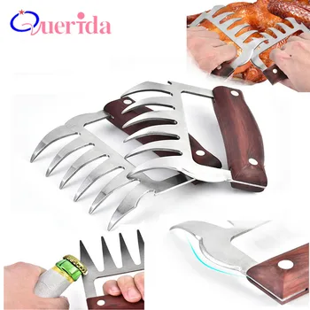 2 Pcs/Set Stainless Steel Bear Claw Wooden Handle Meat Divided Tearing Flesh Multifunction Meat Shred Pork Clamp BBQ Tool
2 Pcs/Set Stainless Steel Bear Claw Wooden Handle Meat Divided Tearing Flesh Multifunction Meat Shred Pork Clamp BBQ Tool