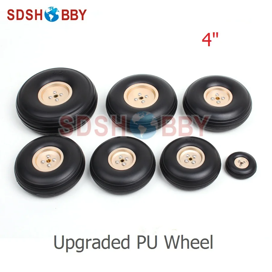 4in/102mm & 4.5in/115mm PU Wheels RC Airplane Wheels Upgraded PU Wheels with Golden Aluminum Hub D102*H35*5mm & D115*H40*5mm
4in/102mm & 4.5in/115mm PU Wheels RC Airplane Wheels Upgraded PU Wheels with Golden Aluminum Hub D102*H35*5mm & D115*H40*5mm
