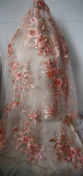 pink embroidered lace fabric, beautiful peach pink bridal lace fabric for costumes accessories
pink embroidered lace fabric, beautiful peach pink bridal lace fabric for costumes accessories