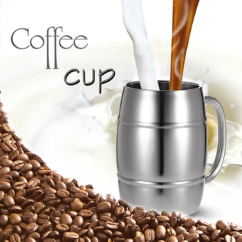 Stainless Steel Double-Wall Coffee Tea Cup Tub-shaped Beer Mug Beverage Picnic Cup Drinkware with Handle Wipe-clean
Stainless Steel Double-Wall Coffee Tea Cup Tub-shaped Beer Mug Beverage Picnic Cup Drinkware with Handle Wipe-clean