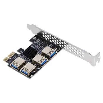 USB 3.0 Riser Card PCI-E 1x to 16x Raiser Card Adapter PCI Express 1 to 4 Slot PCIe Port Multiplier Card for Bitcoin BTC Mining
USB 3.0 Riser Card PCI-E 1x to 16x Raiser Card Adapter PCI Express 1 to 4 Slot PCIe Port Multiplier Card for Bitcoin BTC Mining