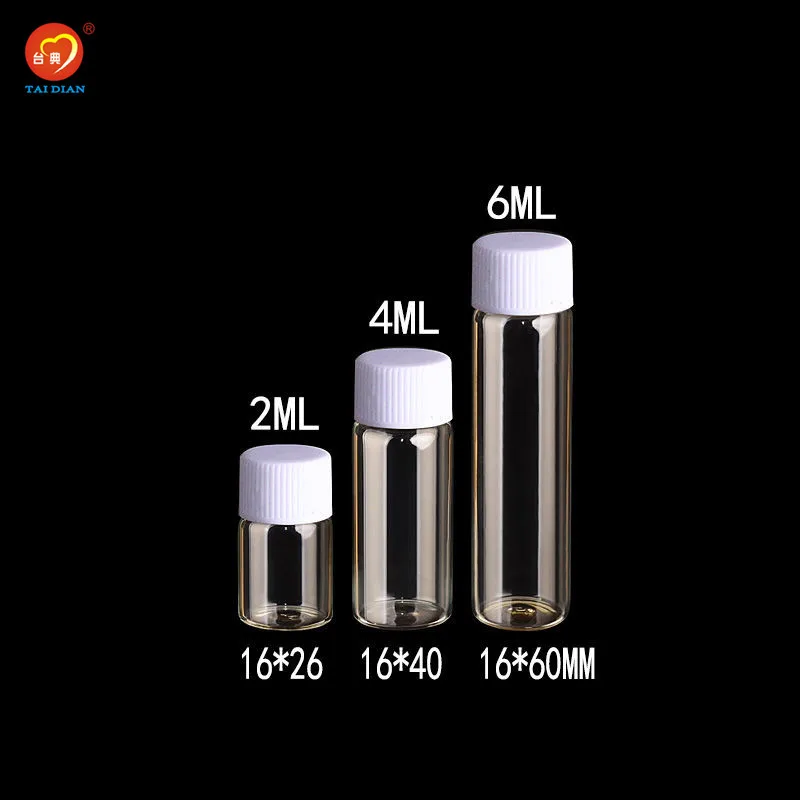 2ml 4ml 6ml Glass Bottles With Plastic Screw Cap Transparent Clear Mini Vials Plastic Bottles Jars Cosmetic Containers 100pcs
2ml 4ml 6ml Glass Bottles With Plastic Screw Cap Transparent Clear Mini Vials Plastic Bottles Jars Cosmetic Containers 100pcs