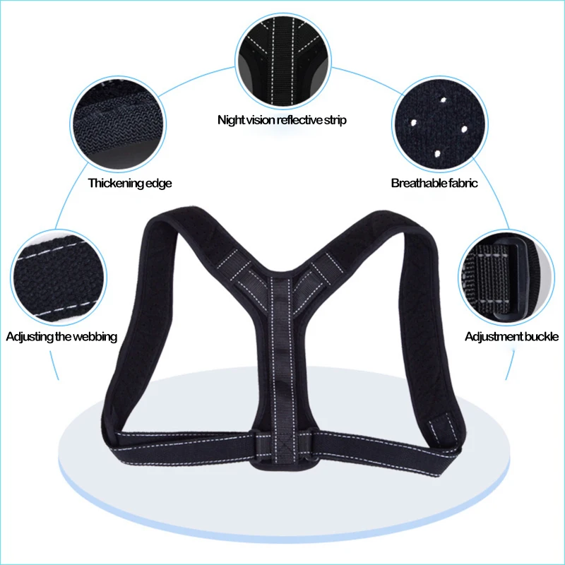 Shoulder Back Support Posture Corrector Humpback Correction Belt Corset Breathable Adult Children Clavicle Adjustable
Shoulder Back Support Posture Corrector Humpback Correction Belt Corset Breathable Adult Children Clavicle Adjustable
