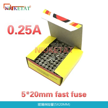 100pcs/box 5*20mm 0.25A 250V Fast fuse 5*20 F0.25A 250mA 250V Glass Fuse 5mm*20mm New and original
100pcs/box 5*20mm 0.25A 250V Fast fuse 5*20 F0.25A 250mA 250V Glass Fuse 5mm*20mm New and original