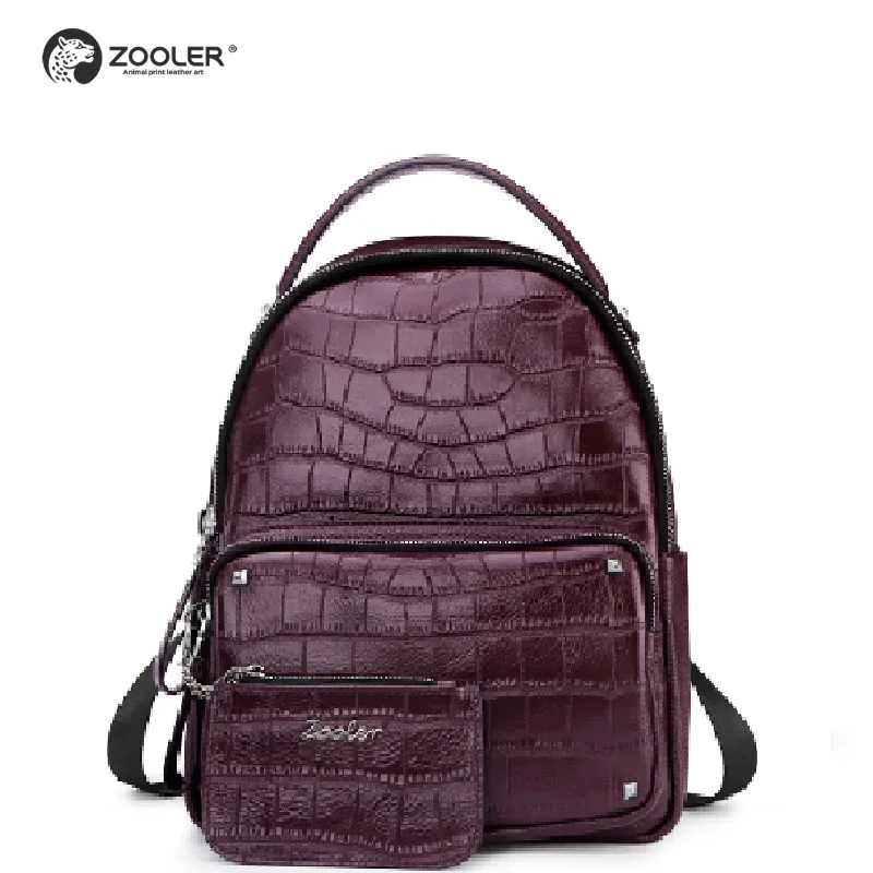 ZOOLER брендовая мягкая сумка из натуральной кожи рюкзак для женщин школьные