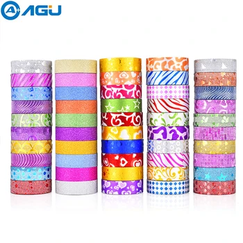 AAGU 2018 New Arrival 50PCS Decorative 10 Soild Color 40 Random Design Glitter Washi Tape Adhesive DIY Paper Tape Stickers
AAGU 2018 New Arrival 50PCS Decorative 10 Soild Color 40 Random Design Glitter Washi Tape Adhesive DIY Paper Tape Stickers