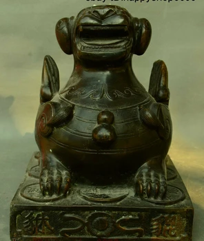 Folk China Copper Bronze Fengshui Wealth Pixiu Brave troops Unicorn Beast Statue
Folk China Copper Bronze Fengshui Wealth Pixiu Brave troops Unicorn Beast Statue
