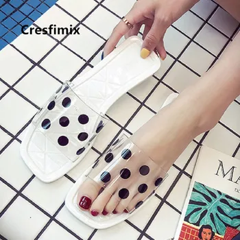 Women Fashion Classic White Dot Transparent Slip on Slippers Lady Casual Red Slippers Beach Slides Frauen Hausschuhe E5313
Women Fashion Classic White Dot Transparent Slip on Slippers Lady Casual Red Slippers Beach Slides Frauen Hausschuhe E5313