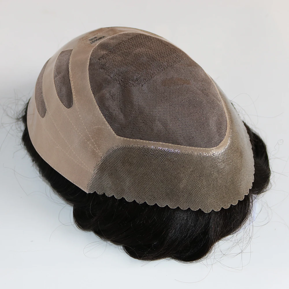 Eversilky Virgin Human Hair Skin Front Mens Hair Replacement System Toupee Hair Piece Fine Mono with PU
Eversilky Virgin Human Hair Skin Front Mens Hair Replacement System Toupee Hair Piece Fine Mono with PU