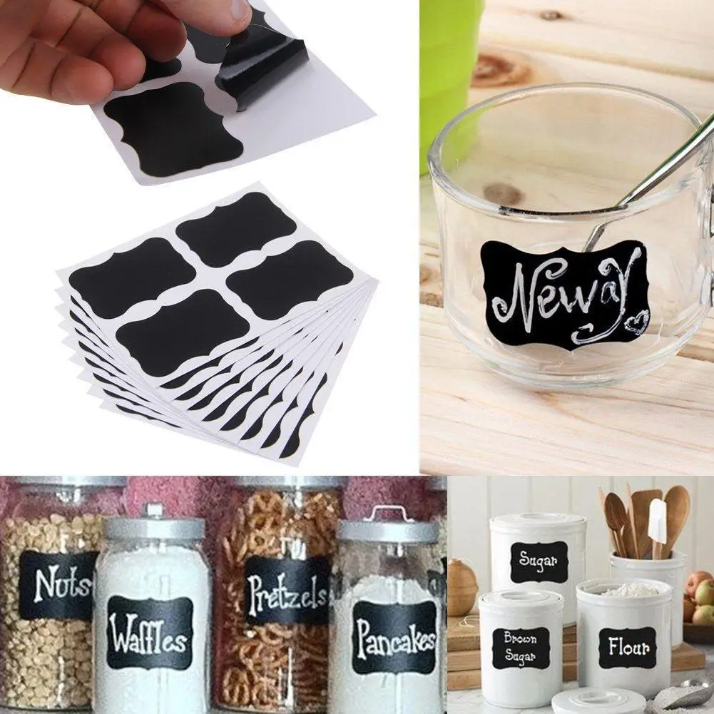36Pcs Blackboard Sticker Black Chalkboard Chalk Board Decals For Craft Kitchen Jar Organizer Labels Jar Labels Removable
36Pcs Blackboard Sticker Black Chalkboard Chalk Board Decals For Craft Kitchen Jar Organizer Labels Jar Labels Removable