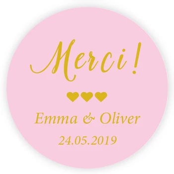 DouxArt 100 Pieces Custom Personalized, Wedding Stickers Merci, 40mm Heart Wedding Favors Communion Invitation Box Label P041
DouxArt 100 Pieces Custom Personalized, Wedding Stickers Merci, 40mm Heart Wedding Favors Communion Invitation Box Label P041