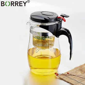 BORREY 500ML Glass Teapot Heat Resistant Glass Tea Pot With Stainless Steel Infuser Puer Oolong Flower Tea Teapot Water Kettle
BORREY 500ML Glass Teapot Heat Resistant Glass Tea Pot With Stainless Steel Infuser Puer Oolong Flower Tea Teapot Water Kettle