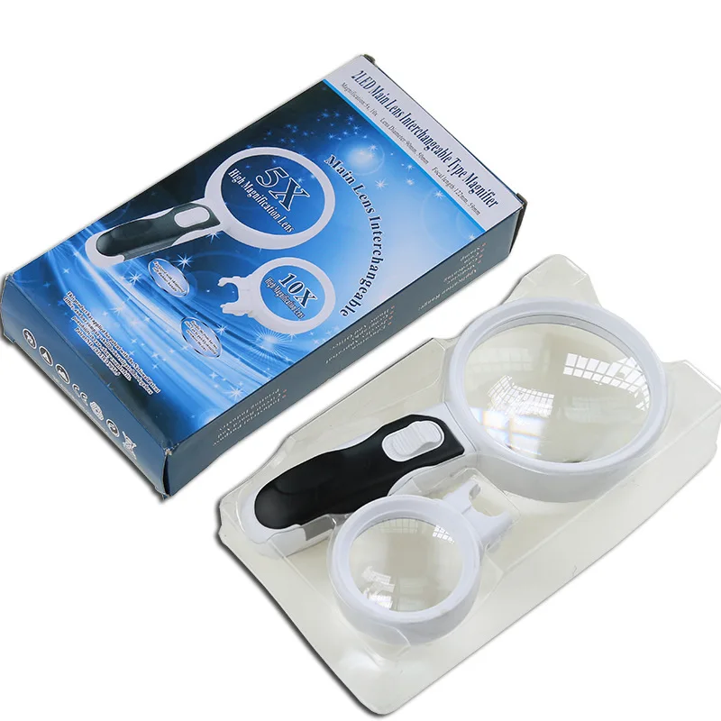 Magnifying Glass with Bright LED Lights 10X 5X Illuminated 2 Lens Set,Portable Handheld Magnifier Optical Lenses for Reading
Magnifying Glass with Bright LED Lights 10X 5X Illuminated 2 Lens Set,Portable Handheld Magnifier Optical Lenses for Reading