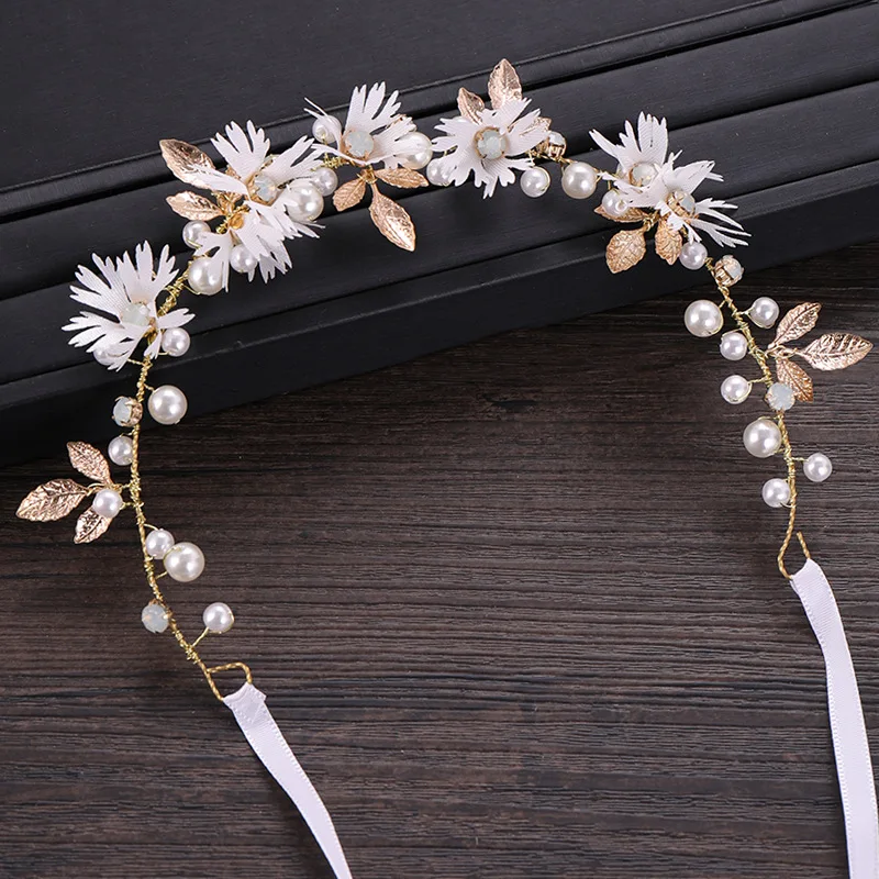 Simple Handmade Flower Gold Leaf Wedding Hair Band Pearl Beaded Bridal Pageant Headband For Women Girls Jewelry
Simple Handmade Flower Gold Leaf Wedding Hair Band Pearl Beaded Bridal Pageant Headband For Women Girls Jewelry