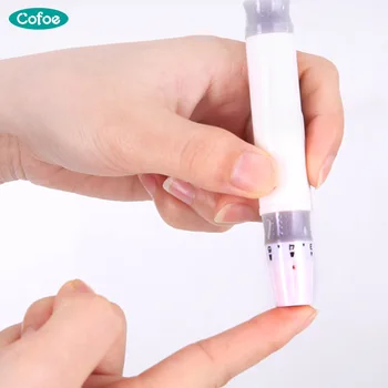 Cofoe Diabetic Testing Pen Blood Glucose Supplies Security Sterile Blood Sampling Pen The lancing device with Adjustable 5 depth
Cofoe Diabetic Testing Pen Blood Glucose Supplies Security Sterile Blood Sampling Pen The lancing device with Adjustable 5 depth