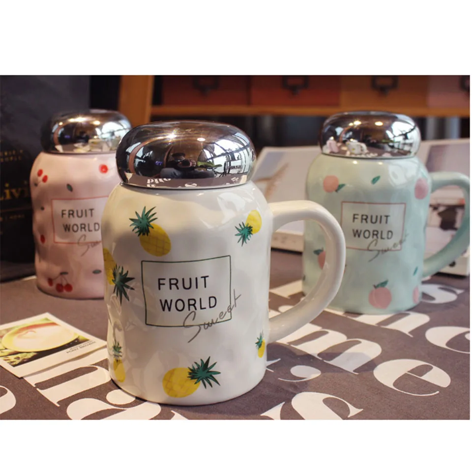 Fruit Print Cartoon Mug Ceramic Cups Milk 300-500ml Creative Fashion Couples Mug Coffee Water Cup Cute Breakfast Cup
Fruit Print Cartoon Mug Ceramic Cups Milk 300-500ml Creative Fashion Couples Mug Coffee Water Cup Cute Breakfast Cup