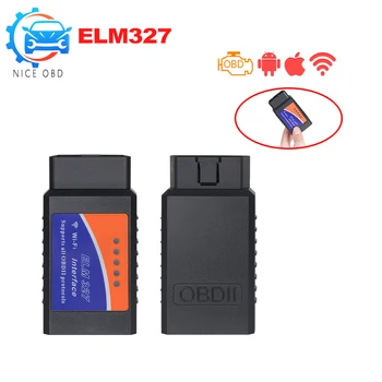 

Elm 327 WiFi V1.5 OBDII With Chip PIC18f25k80 ELM327 v1.5 OBD2 Diagnostic Scanner Tool Code Reader Supports iOS/Android Via WIFI