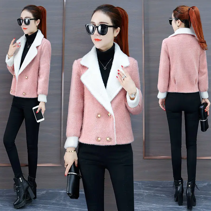 2019 Women mink cashmere jacket female autumn and winter new slim gold velvet coat
2019 Women mink cashmere jacket female autumn and winter new slim gold velvet coat