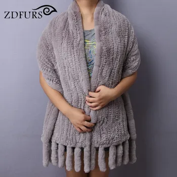 ZDFURS*Real Rex Rabbit Fur Scarf With Tassel Knitted Natural Rabbit Fur Poncho Women Warm Thick Genuine Fur Shawls High Quality
ZDFURS*Real Rex Rabbit Fur Scarf With Tassel Knitted Natural Rabbit Fur Poncho Women Warm Thick Genuine Fur Shawls High Quality