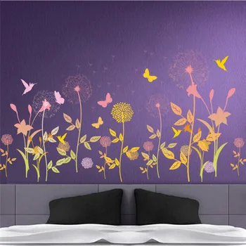 Garden Flower Butterfly dandelion wall sticker landscape Wall Decal bedroom living room wall home decoration Poster Mural
Garden Flower Butterfly dandelion wall sticker landscape Wall Decal bedroom living room wall home decoration Poster Mural