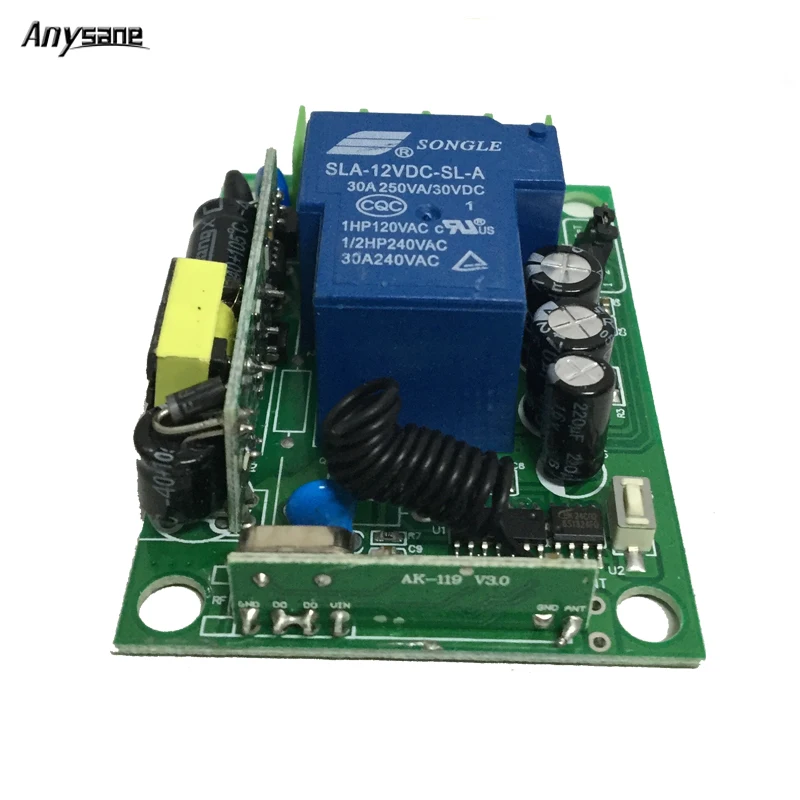 Universal Wireless Remote Control Controller 433MHz Rf Remote Relay Receiver 30A 3000W AC85-230V EV1527 Learning Code 3 modes
Universal Wireless Remote Control Controller 433MHz Rf Remote Relay Receiver 30A 3000W AC85-230V EV1527 Learning Code 3 modes