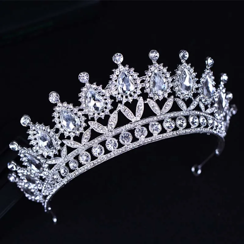 Baroque Big Rhinestone Crystal Beaded Headband Tiara Bride Crown Luxury Wedding Hair Ornaments Silver
Baroque Big Rhinestone Crystal Beaded Headband Tiara Bride Crown Luxury Wedding Hair Ornaments Silver