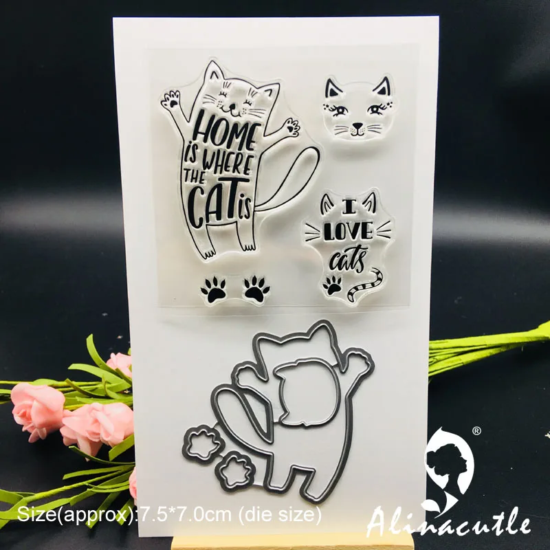 CLEAR STAMPS Metal Die Cut Home cat Scrapbook Card album paper craft rubber roller transparent silicon stamp Dies AlinaCraft
CLEAR STAMPS Metal Die Cut Home cat Scrapbook Card album paper craft rubber roller transparent silicon stamp Dies AlinaCraft