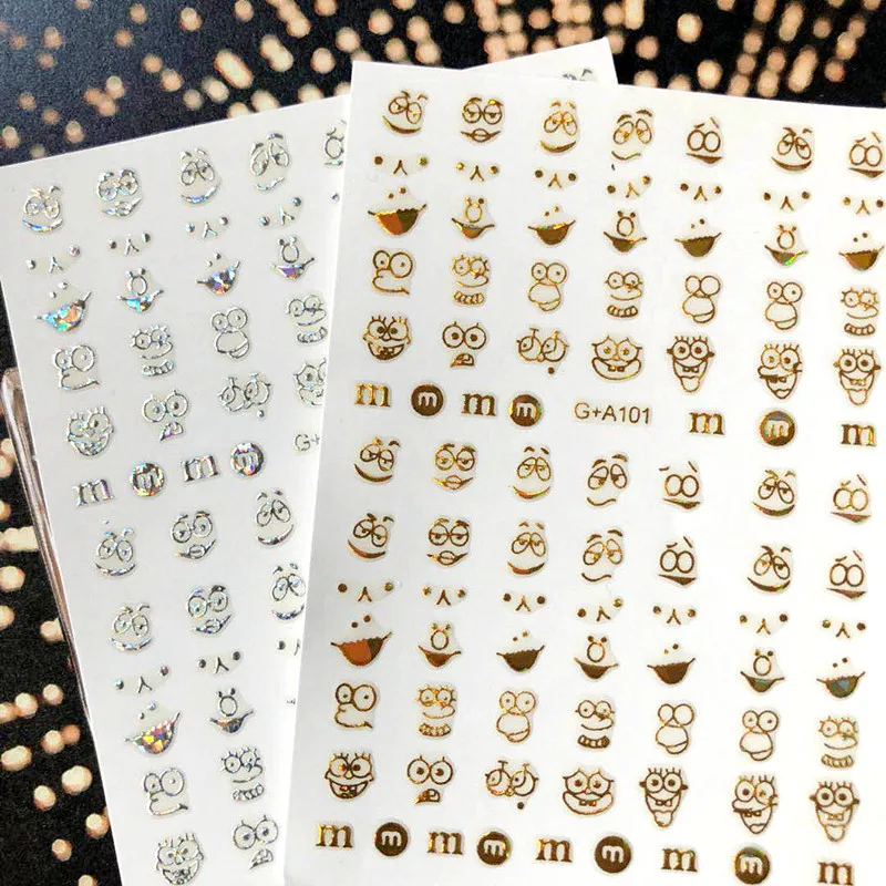 Newest 3d nail art sticker SOLONAILGA gold black SILVER face Stamp Template Decals Tool DIY Nail Decoration Tools
Newest 3d nail art sticker SOLONAILGA gold black SILVER face Stamp Template Decals Tool DIY Nail Decoration Tools