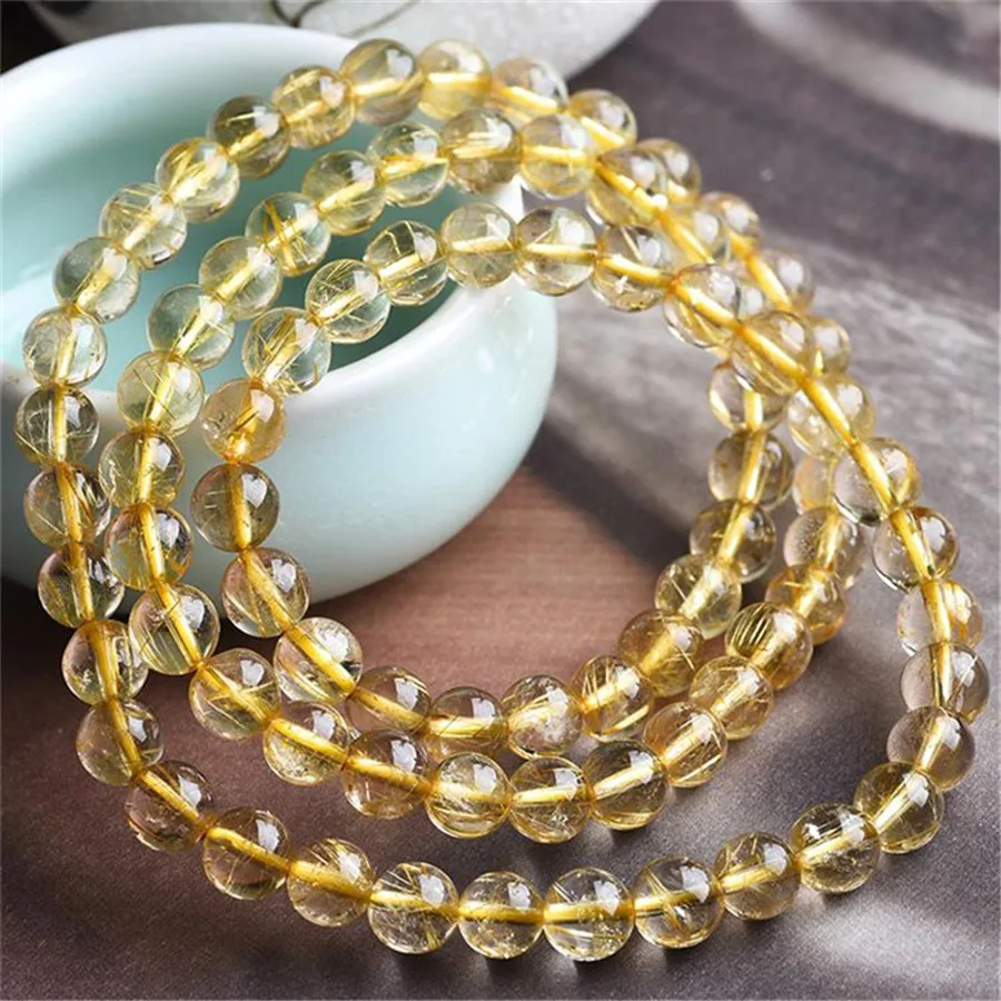 5mm Brazil Genuine Natural Yellow Gold Rutilated Quartz Bracelet Stone 3 laps Round Crystal Bead Bracelets AAAAA Drop Shipping
5mm Brazil Genuine Natural Yellow Gold Rutilated Quartz Bracelet Stone 3 laps Round Crystal Bead Bracelets AAAAA Drop Shipping