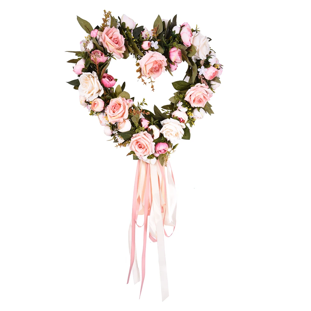 Artificial Plant Flowers Wreaths Fake Roses Heart Garland Wedding Door Wreath DIY Wall Car Decoration Decorative Plants Flower
Artificial Plant Flowers Wreaths Fake Roses Heart Garland Wedding Door Wreath DIY Wall Car Decoration Decorative Plants Flower