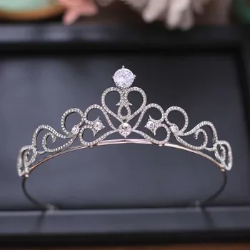Cubic Zirconia Tiara and Crowns for Brides Hearts Tiara Bridal Hair Accessories Women Girls Jewelry Kids Crown Children Hairband
Cubic Zirconia Tiara and Crowns for Brides Hearts Tiara Bridal Hair Accessories Women Girls Jewelry Kids Crown Children Hairband
