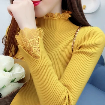 New Winter Autumn Women Sweaters Pullovers Casual Korea Style Lace Patchwork Sweater Solid Knitted Loose Jumpers Sweter Mujer
New Winter Autumn Women Sweaters Pullovers Casual Korea Style Lace Patchwork Sweater Solid Knitted Loose Jumpers Sweter Mujer