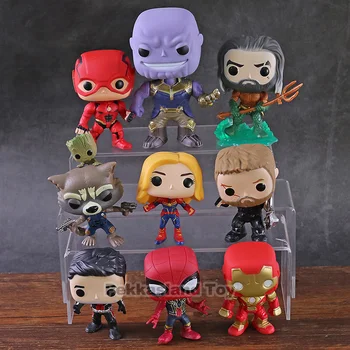 Marvel DC Aquaman Thanos Flash Thor Ant Man Spiderman Iron Man Captain Marvel Action Figures Toys for Children 9pcs/set
Marvel DC Aquaman Thanos Flash Thor Ant Man Spiderman Iron Man Captain Marvel Action Figures Toys for Children 9pcs/set